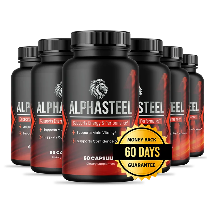 AlphaSteel Men's Wellness Support — 6 Bottle / 180 Day Pack